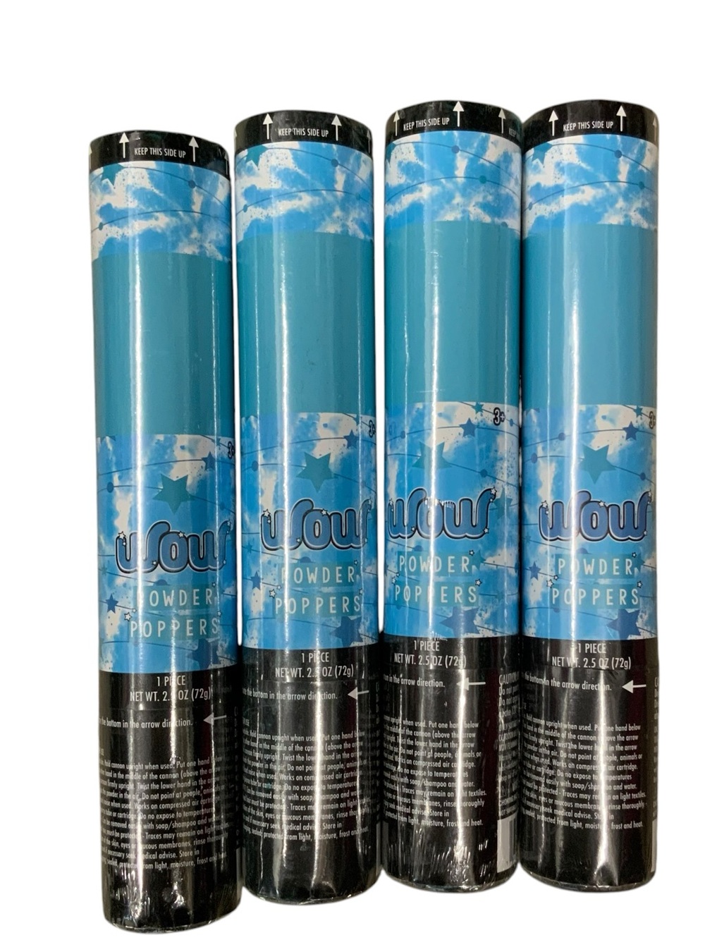 Wow Powder Poppers Gender Reveal Blue NIP Lof of 4